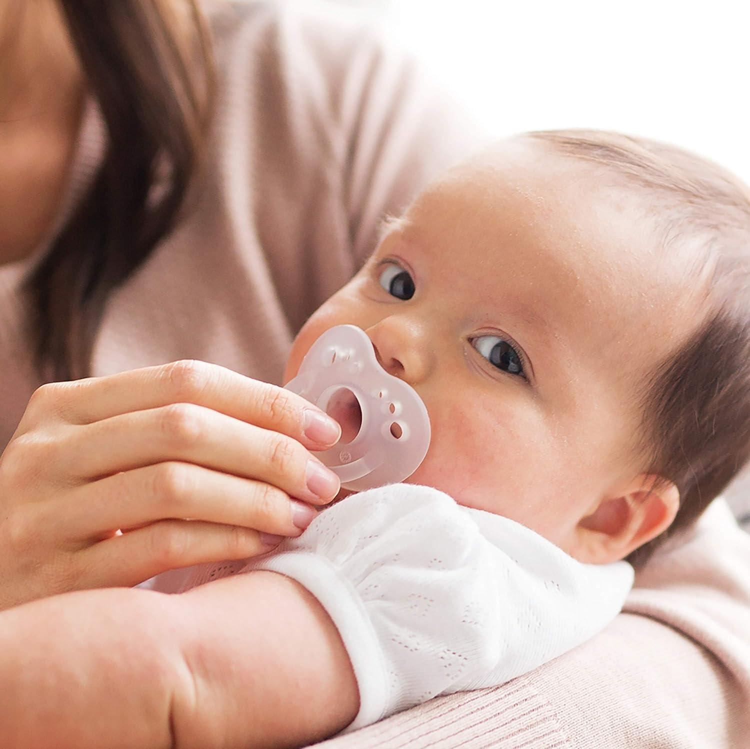 image:imageEvenflo Feeding Balance Plus Stage 1 Cylindrical Baby Newborn and Infant Pacifier Developed with Pediatric Feeding Specialists 0 to 6 Months Clear Pack of 6Clear