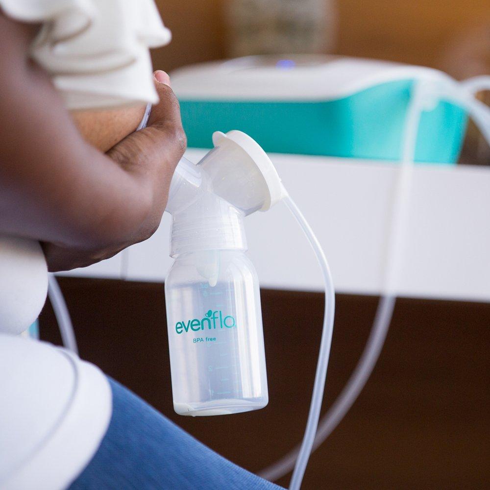 image:imageEvenflo Feeding Black Pumping Accessories Tote for Breastfeeding with Milk Collection Bottles Bags and Breast Pump Adapters