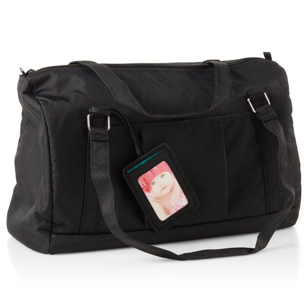 image:imageEvenflo Feeding Black Pumping Accessories Tote for Breastfeeding with Milk Collection Bottles Bags and Breast Pump Adapters