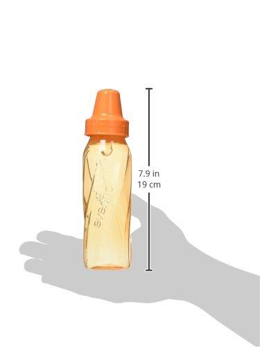 image:imageEvenflo Feeding Classic Clear Plastic Standard Neck Bottles for Baby Infant and Newborn TealGreenBlue 8 Ounce Pack of 12Transparent