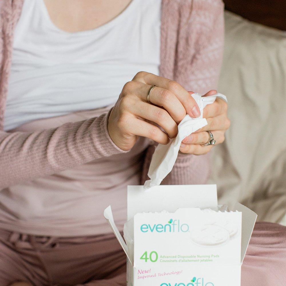 image:imageEvenflo Feeding Disposable Breast Pads for Nursing Women Breathable and High Absorbency White 60 CountWhite