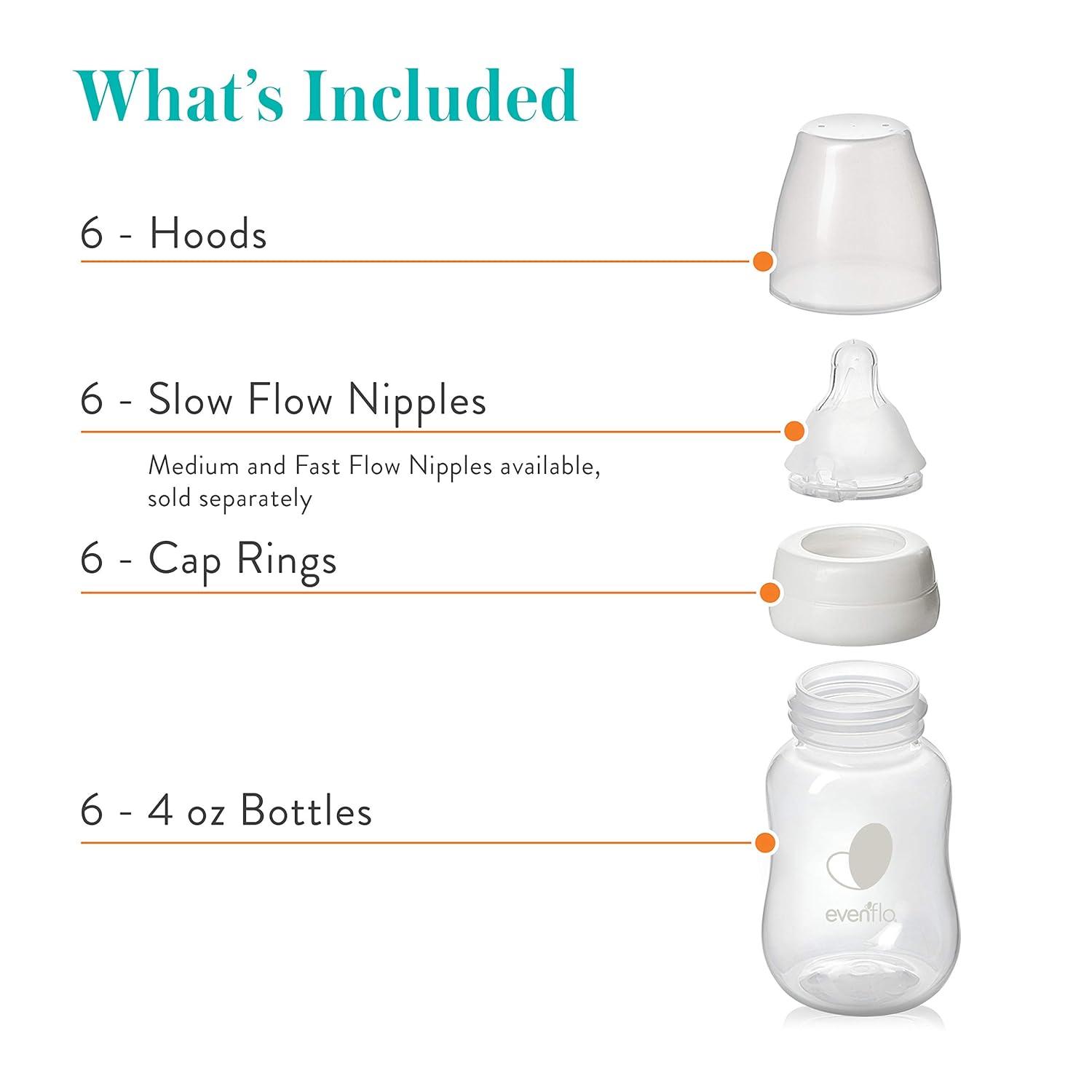 image:imageEvenflo Feeding Premium Proflo Venting Balance Plus Standard Neck Baby Newborn and Infant Bottles Developed by Pediatric Feeding Specialists 9 Ounce Pack of 6Teal Green Blue
