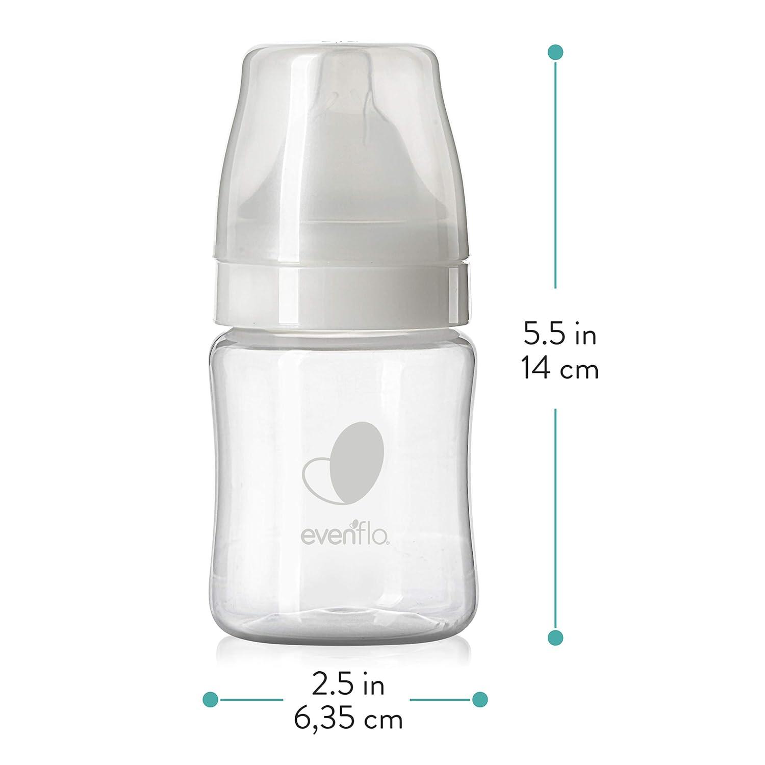 image:imageEvenflo Feeding Premium Proflo Venting Balance Plus Wide Neck Baby Newborn and Infant Bottles Developed by Pediatric Feeding Specialists 5 Ounce Pack of 66 Count Pack of 3