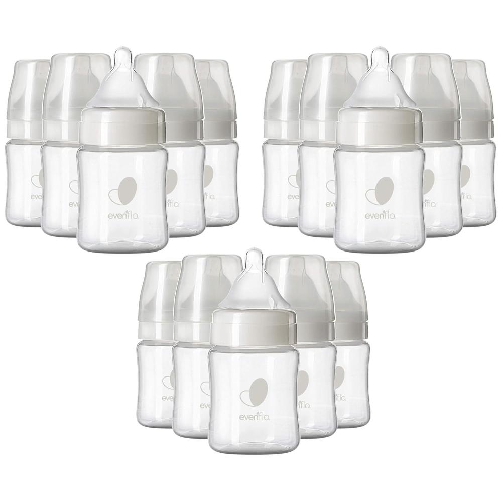 image:imageEvenflo Feeding Premium Proflo Venting Balance Plus Wide Neck Baby Newborn and Infant Bottles Developed by Pediatric Feeding Specialists 5 Ounce Pack of 66 Count Pack of 3