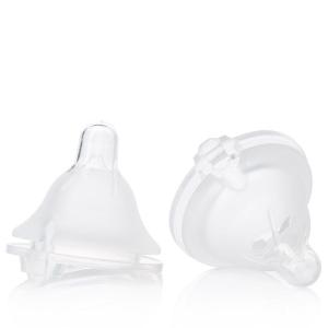 image:imageEvenflo Feeding Balance  Wide Neck BPAFree Silicone Medium Flow Baby Bottle Nipple  3 Months 6ctSlow Flow
