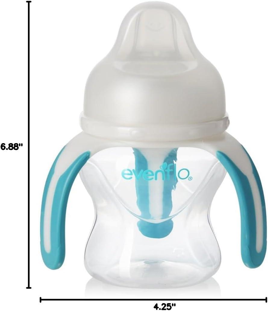 image:imageEvenflo Feeding Softflo Trainer Sippy Cup with Handle for Growing Baby and Toddler Clear 5 Ounce Pack of 15 Ounces Pack of 2