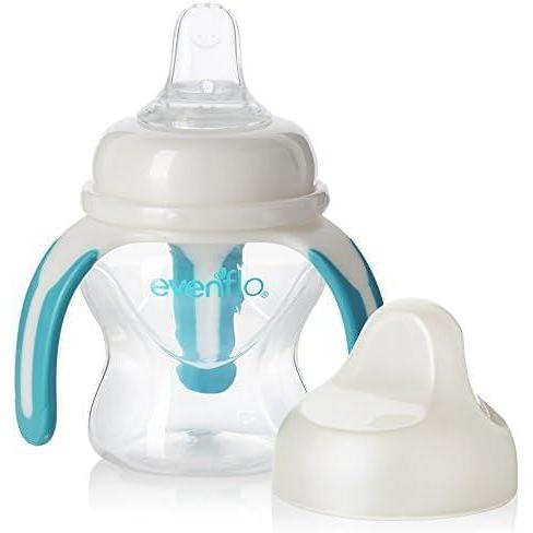 image:imageEvenflo Feeding Softflo Trainer Sippy Cup with Handle for Growing Baby and Toddler Clear 5 Ounce Pack of 15 Ounces Pack of 12