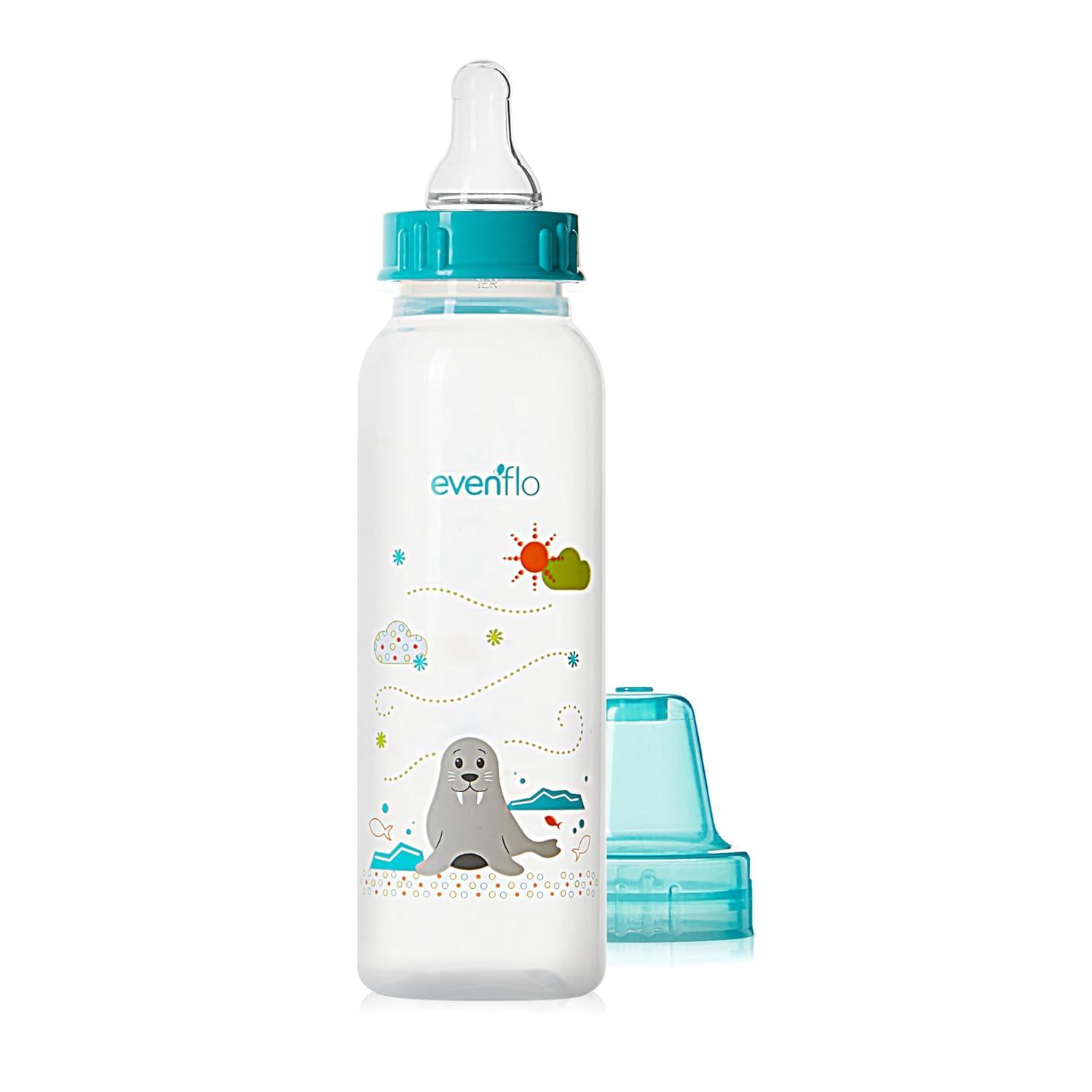 image:imageClassic Prints Polypropylene Bottles for Baby Infant and Newborn BlueGreenTeal 8 Ounce Pack of 121 Count Pack of 48