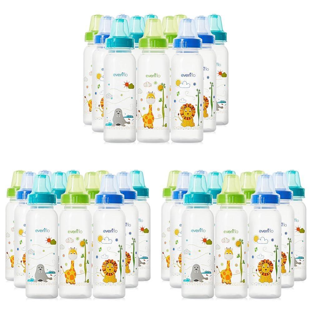 image:imageClassic Prints Polypropylene Bottles for Baby Infant and Newborn BlueGreenTeal 8 Ounce Pack of 121 Count Pack of 36