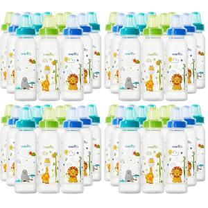 image:imageClassic Prints Polypropylene Bottles for Baby Infant and Newborn  BlueGreenTeal 8 Ounce Pack of 121 Count Pack of 48